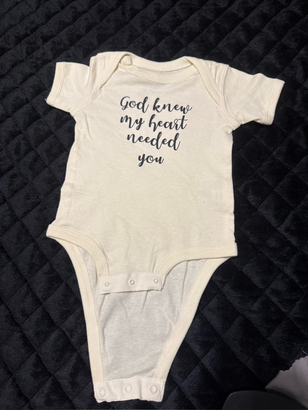Kids One-Piece Bodysuit in Cream - God Knew My Heart Needed You